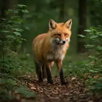 Liška na zahradě