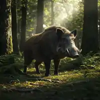 Prase divoké na zahradě